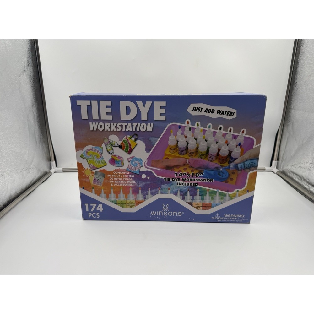 20 Colors Tie Dye Kit 174 Pcs Value Fabric Dye Set Including 20 Pre Filled Bottl